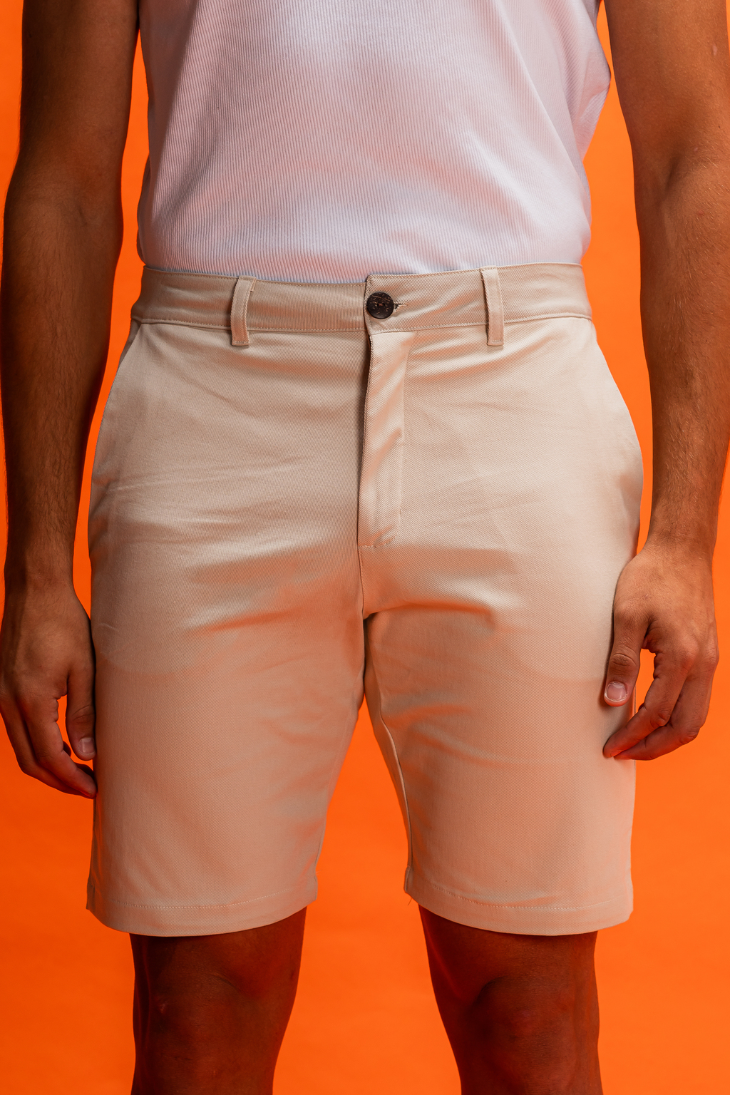 Bermuda de Gabardina Beige